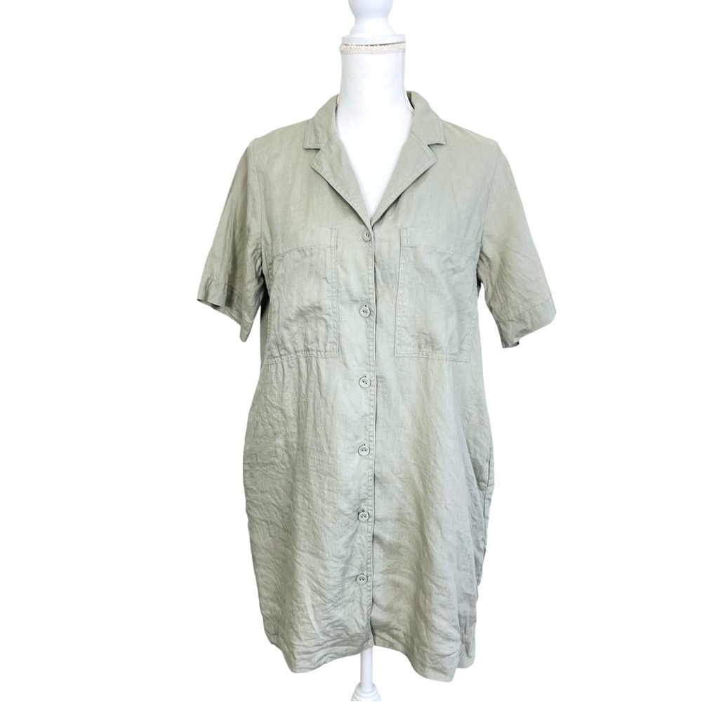 Everlane Seagrass Linen Shirt Dress Small - Picture 6 of 15